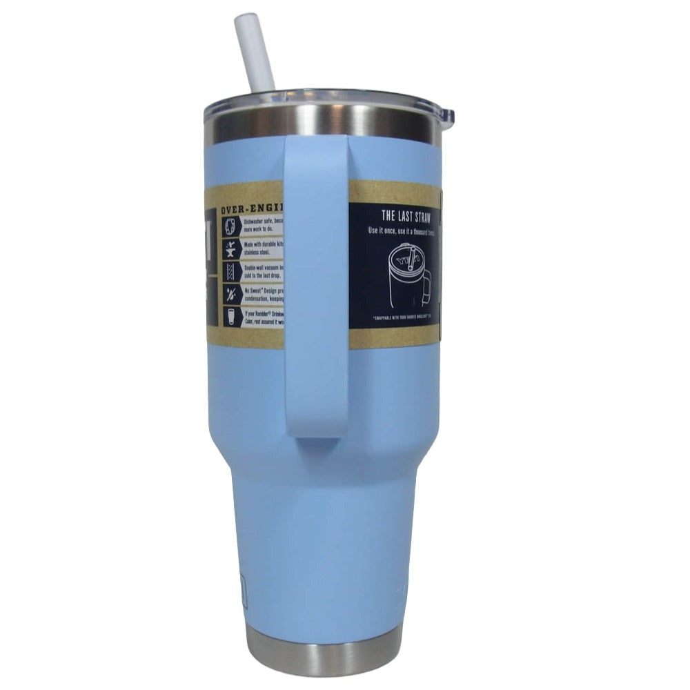 イエティ Rambler 42oz Straw Mug With Straw Lid big sky blue ランブラー 42オンス ストローマグ 水筒 ライトブルー系【極上美品】【中古】