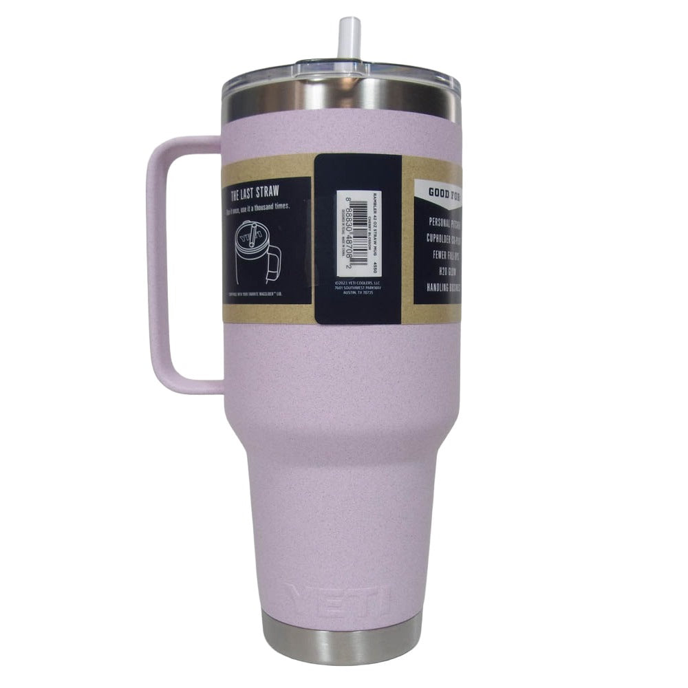 イエティ Rambler 42oz Straw Mug With Straw Lid cherry blossom ランブラー 42オンス ストローマグ 水筒 ピンク系【極上美品】【中古】