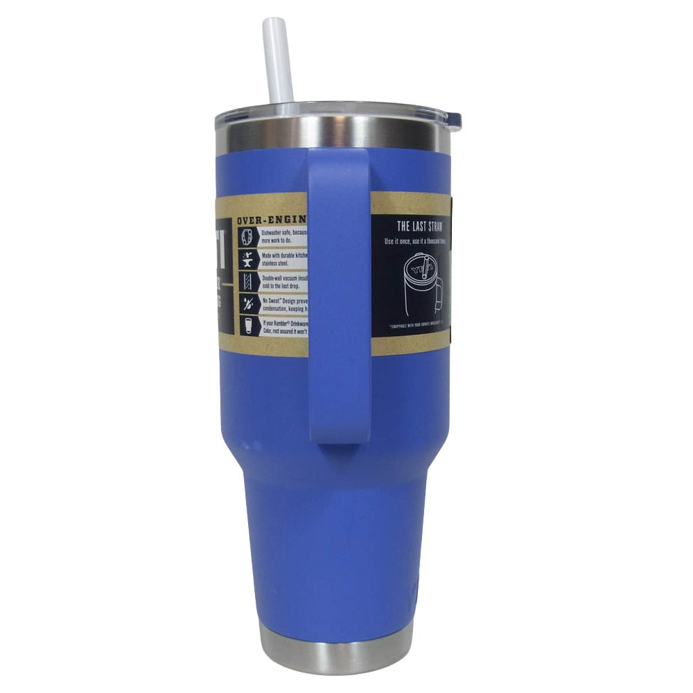 イエティ Rambler 42oz Straw Mug With Straw Lid ultramarine violet ランブラー 42オンス ストローマグ 水筒 ブルー系【極上美品】【中古】