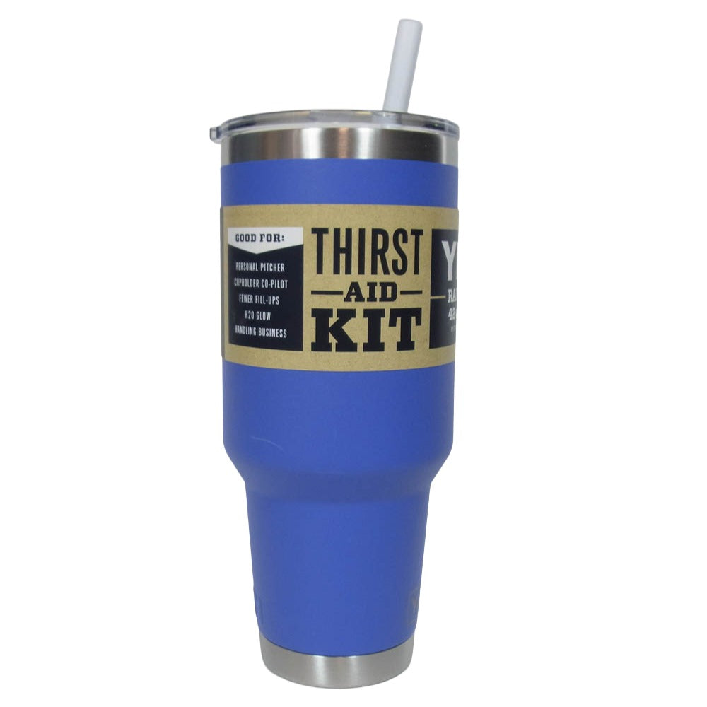 イエティ Rambler 42oz Straw Mug With Straw Lid ultramarine violet ランブラー 42オンス ストローマグ 水筒 ブルー系【極上美品】【中古】
