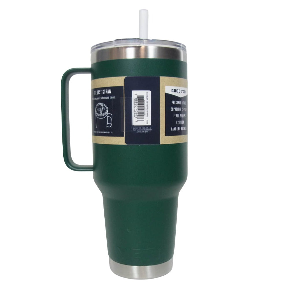 イエティ Rambler 42oz Straw Mug With Straw Lid black forest green ランブラー 42オンス ストローマグ 水筒 グリーン系【極上美品】【中古】