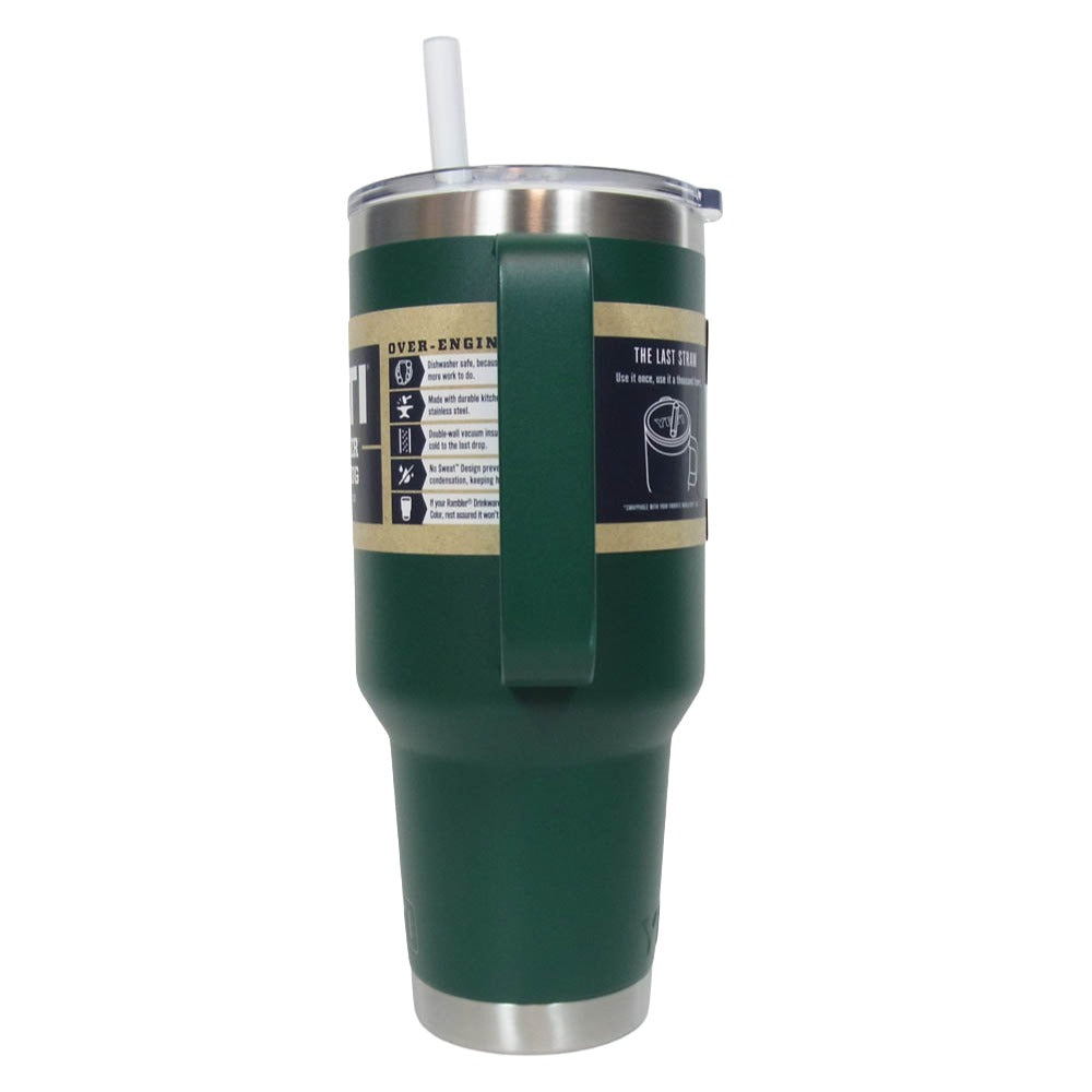 イエティ Rambler 42oz Straw Mug With Straw Lid black forest green ランブラー 42オンス ストローマグ 水筒 グリーン系【極上美品】【中古】