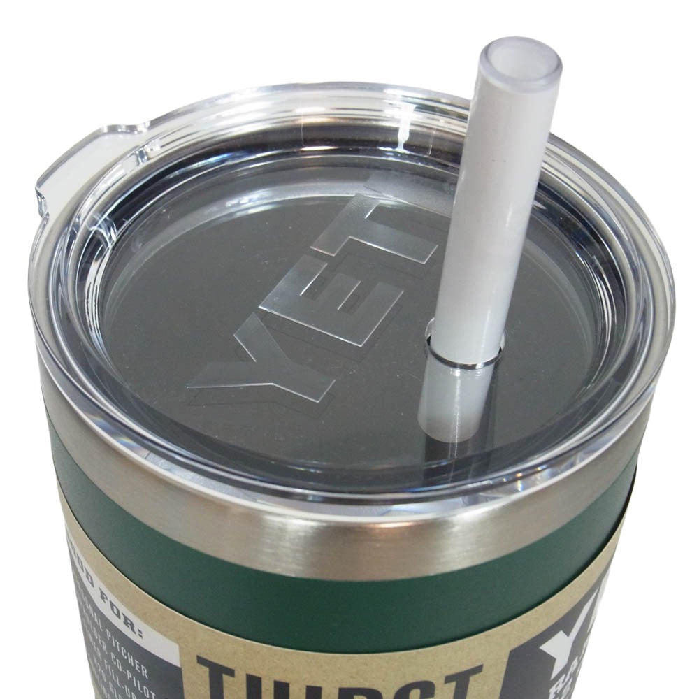 イエティ Rambler 42oz Straw Mug With Straw Lid black forest green ランブラー 42オンス ストローマグ 水筒 グリーン系【極上美品】【中古】