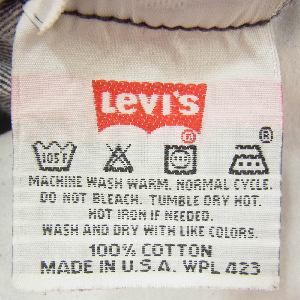 Levi's リーバイス USA製 90s 501 先染めブラックデニム ボタン裏653 スモールe Black Denim Pants デニムパンツ ジーンズ ブラック系 34【中古】