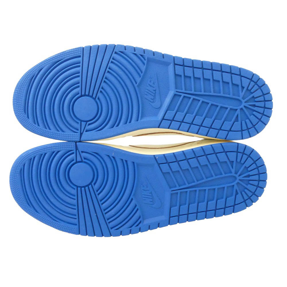 NIKE ナイキ FRAGMENT DESIGN フラグメントデザイン 25AW DM7866-104 × Travis Scott × fragment design Air Jordan 1 Low OG Sail Military Blue AJ1 【フェイクバスターズ鑑定済】トラヴィススコット フラグメントデザイン エアジョーダン セイル ミリタリーブルー スニーカー ホワイト系 ブルー系 28.5cm【新古品】【未使用】【中古】