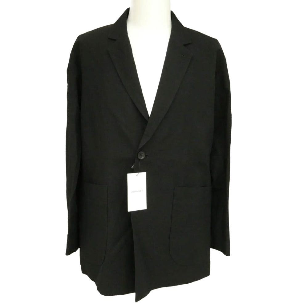 SOPHNET. ソフネット 25SS SOPH-250021 LINEN WOOL RELAX FIT 1BUTTON BLAZER リネンウール リラックスフィット 1ボタン テーラードジャケット ブレザー Sサイズ ブラック系 S【極上美品】【中古】