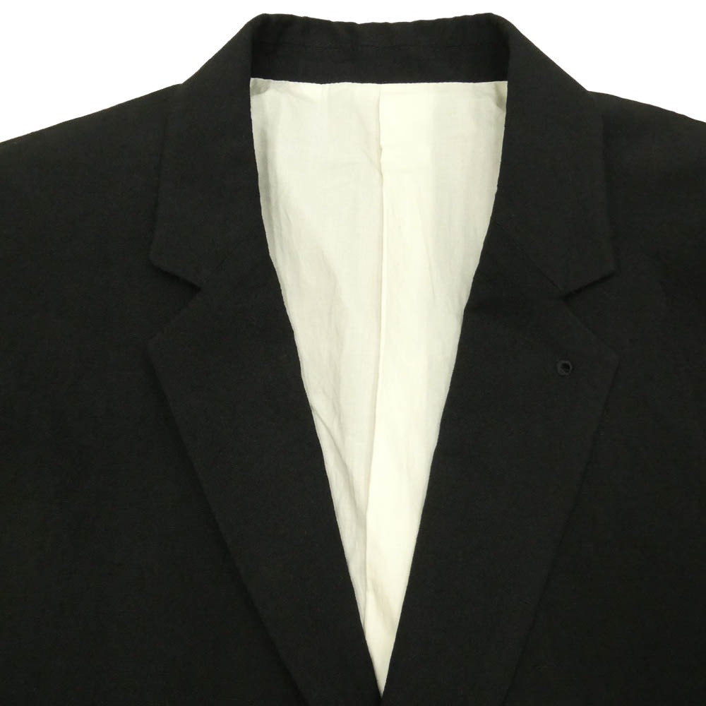 SOPHNET. ソフネット 25SS SOPH-250021 LINEN WOOL RELAX FIT 1BUTTON BLAZER リネンウール リラックスフィット 1ボタン テーラードジャケット ブレザー Sサイズ ブラック系 S【極上美品】【中古】