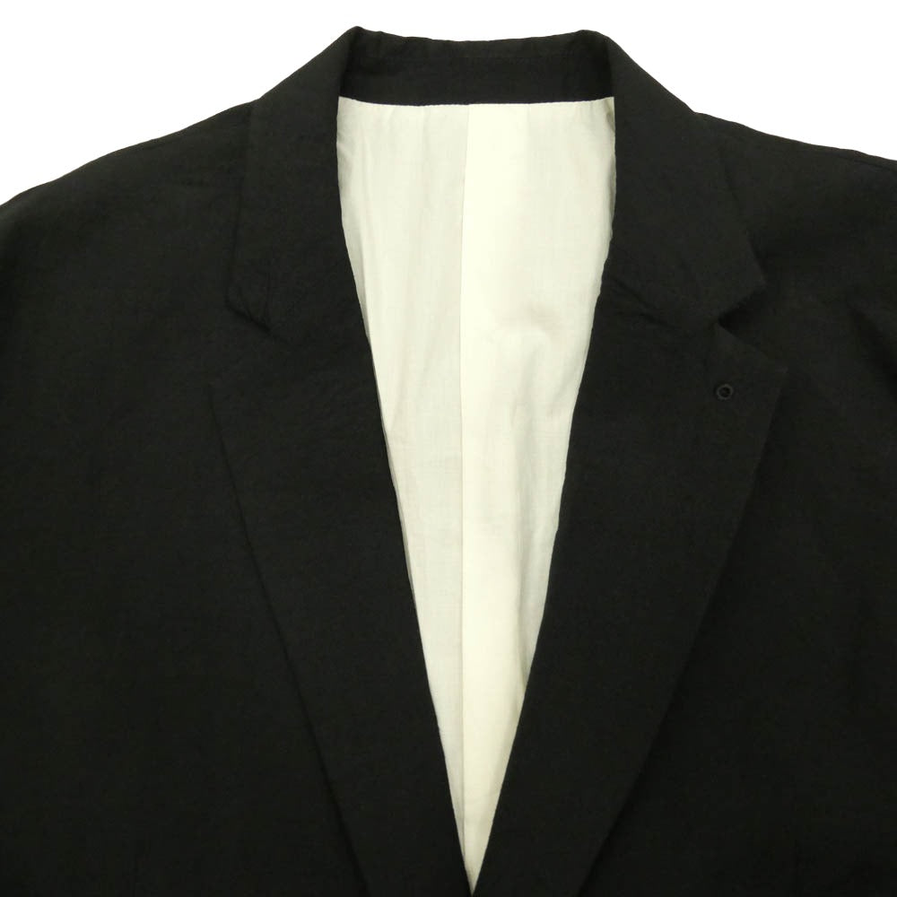 SOPHNET. ソフネット 25SS SOPH-250021 LINEN WOOL RELAX FIT 1BUTTON BLAZER リネンウール リラックスフィット 1ボタン テーラードジャケット ブレザー Mサイズ ブラック系 M【極上美品】【中古】
