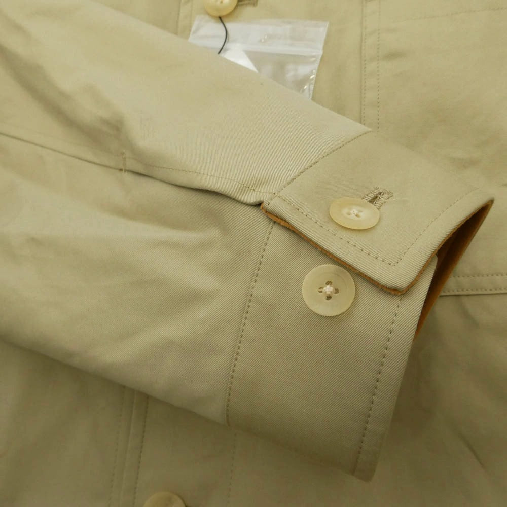 SOPHNET. ソフネット 26SS SPNT-260012 LEATHER COLLAR COVERALL レザーカラー カバーオール ジャケット ベージュ系 3【美品】【中古】