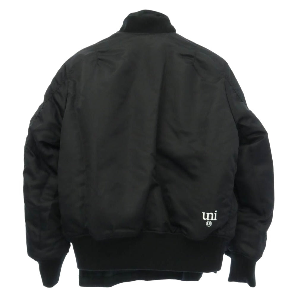 uniform experiment ユニフォームエクスペリメント 25AW UE-252038 REVERSIBLE MA-1 ブラックウォッチ柄 ラペル付きジャケット リバーシブル ジャケット ブラック系 グリーン系 1【美品】【中古】