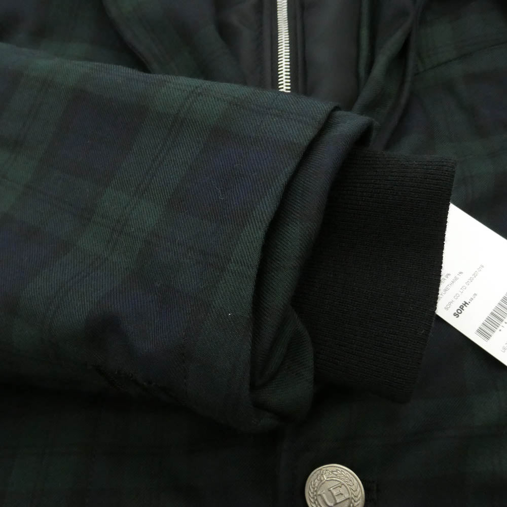 uniform experiment ユニフォームエクスペリメント 25AW UE-252038 REVERSIBLE MA-1 ブラックウォッチ柄 ラペル付きジャケット リバーシブル ジャケット ブラック系 グリーン系 1【美品】【中古】