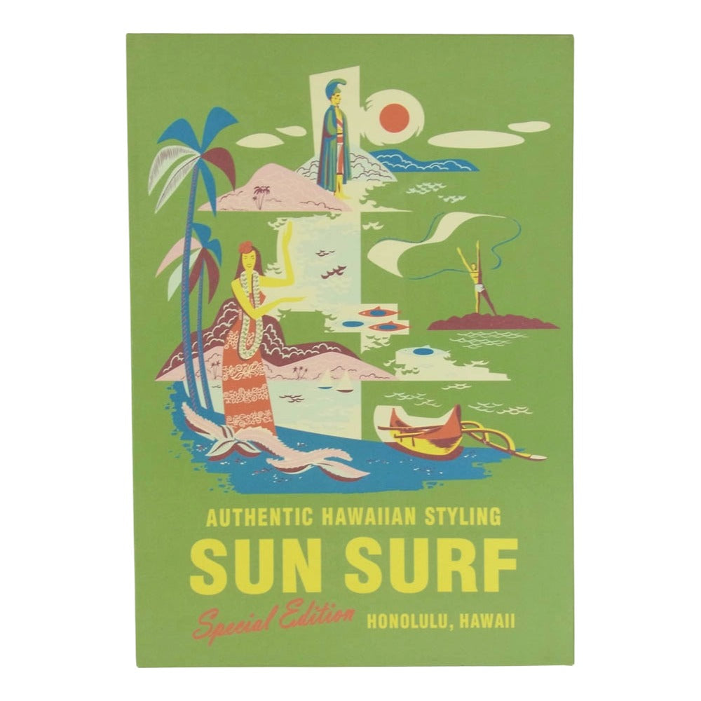 SUN SURF サンサーフ SS31814 SP スペシャル 百虎 THE HUNDRED TIGERS ハワイアン アロハ シャツ ブルー系 S【新古品】【未使用】【中古】