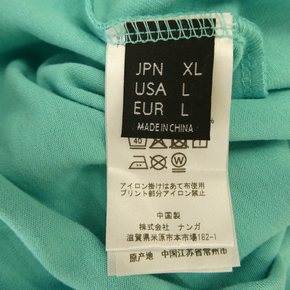 NANGA ナンガ N2500-1M513A DRY MIX RAGLAN SLEEVE TEE WHITE 速乾 半袖 Tシャツ カットソー ライトグリーン系 XL【極上美品】【中古】