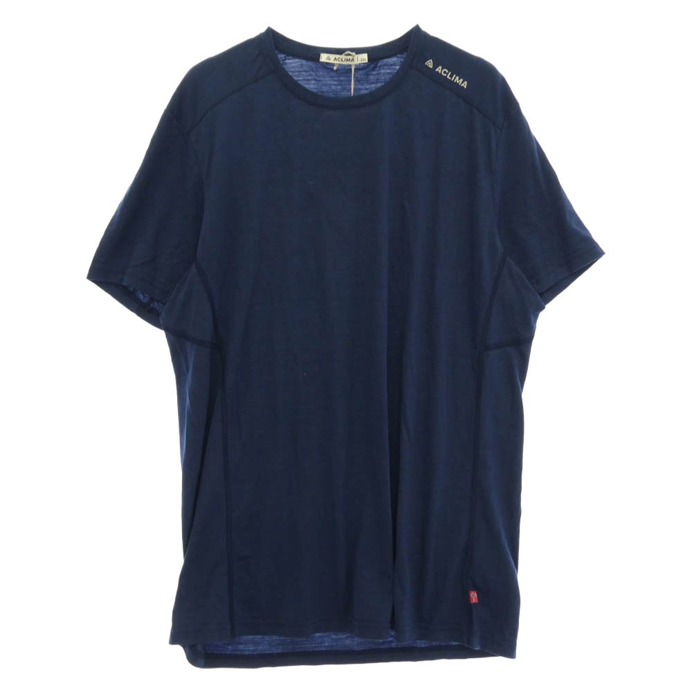アクリマ LightWool Trail Tee ライトウール トレイル 半袖 Tシャツ カットソー ネイビー系 XXL【極上美品】【中古】