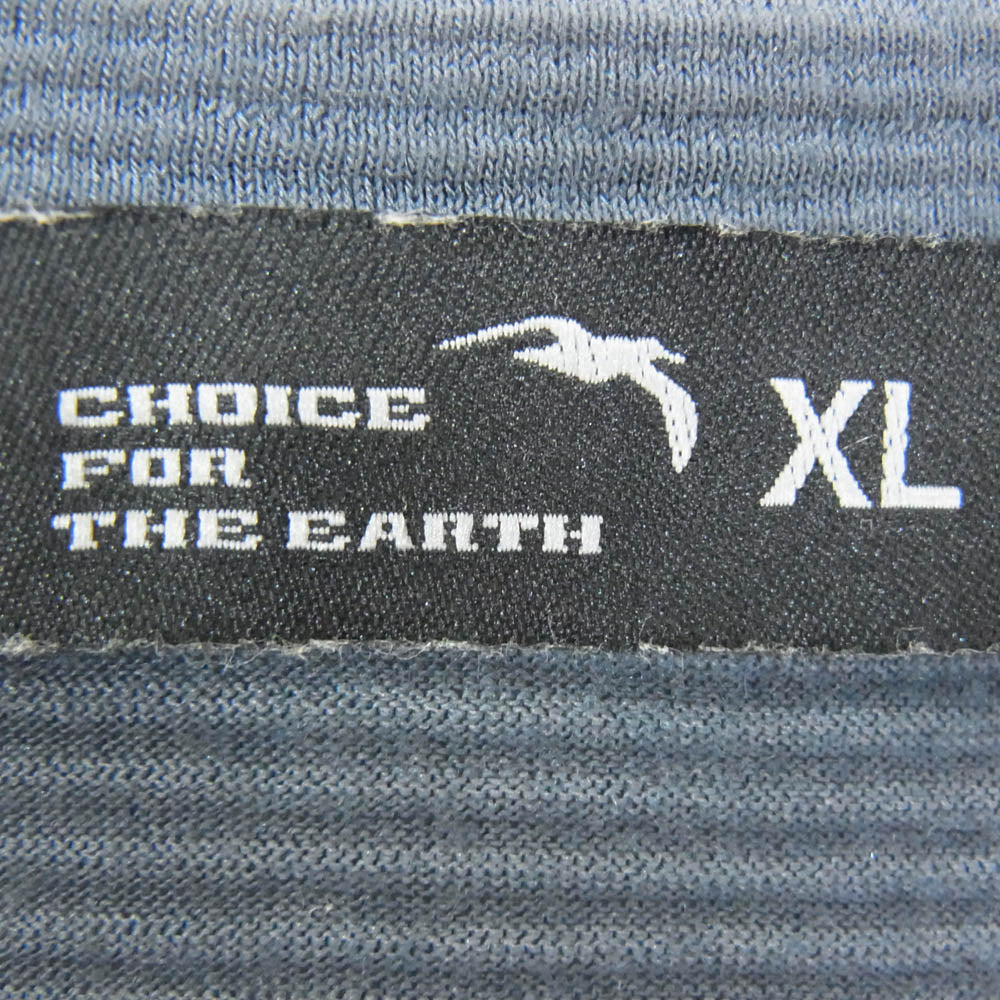 スタティック CHOICE FOR THE EARTH 長袖 Tシャツ カットソー ネイビー系 XL【中古】