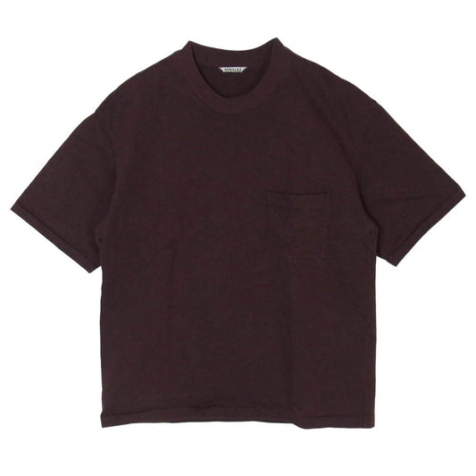 AURALEE オーラリー 25SS A25ST01SU HEAVY WEIGHT POCKET TEE ヘビーウェイト ポケット クルーネック 半袖 Tシャツ ブラウン系 5【中古】