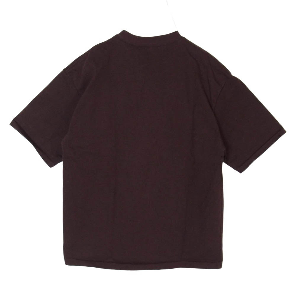 AURALEE オーラリー 25SS A25ST01SU HEAVY WEIGHT POCKET TEE ヘビーウェイト ポケット クルーネック 半袖 Tシャツ ブラウン系 5【中古】