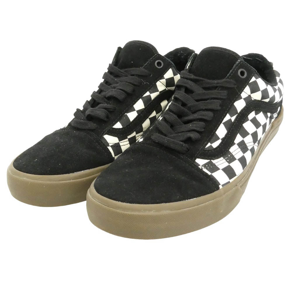 VANS バンズ 721454 OLD SKOOL BMX CHECKERBOARD オールドスクール チェッカー ローカット スニーカー ブラック系 ホワイト系 29cm【中古】