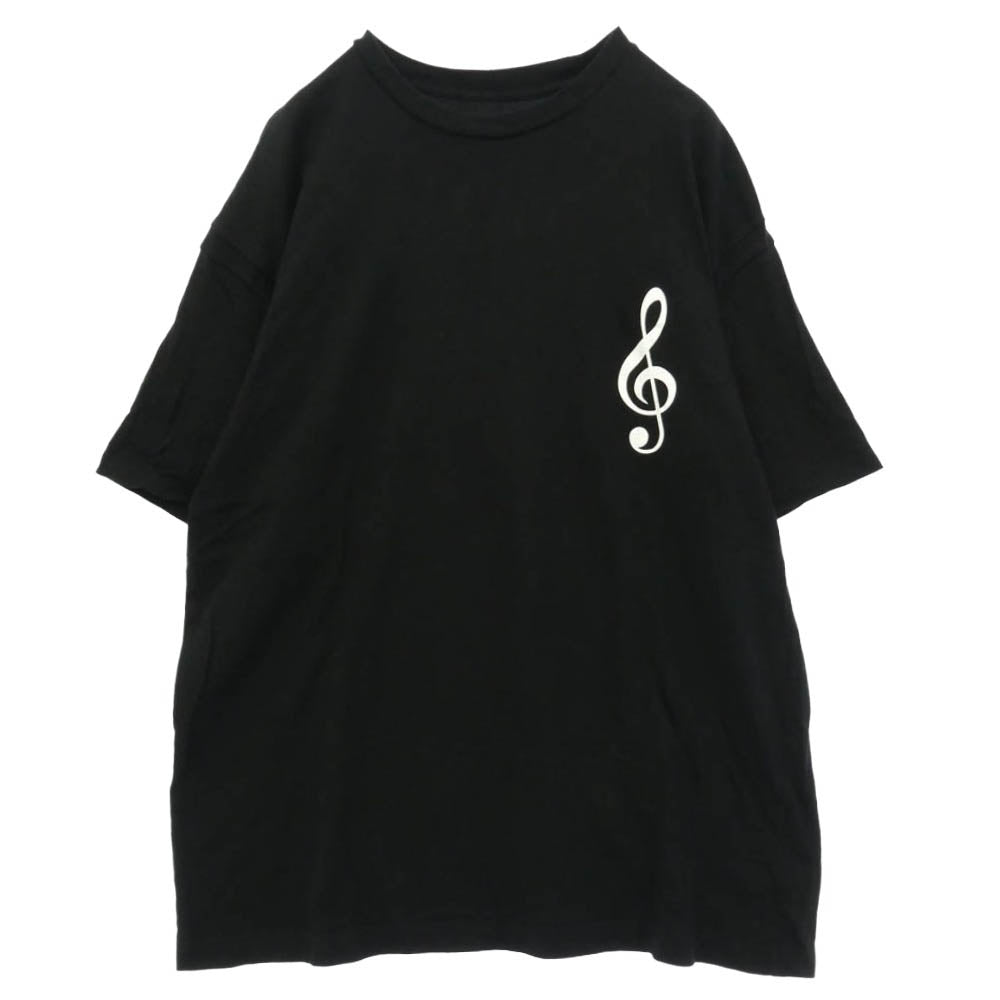 SEQUEL シークエル SQ-22AW-ST-09 音符 プリント 半袖 Tシャツ ブラック系 XL【中古】
