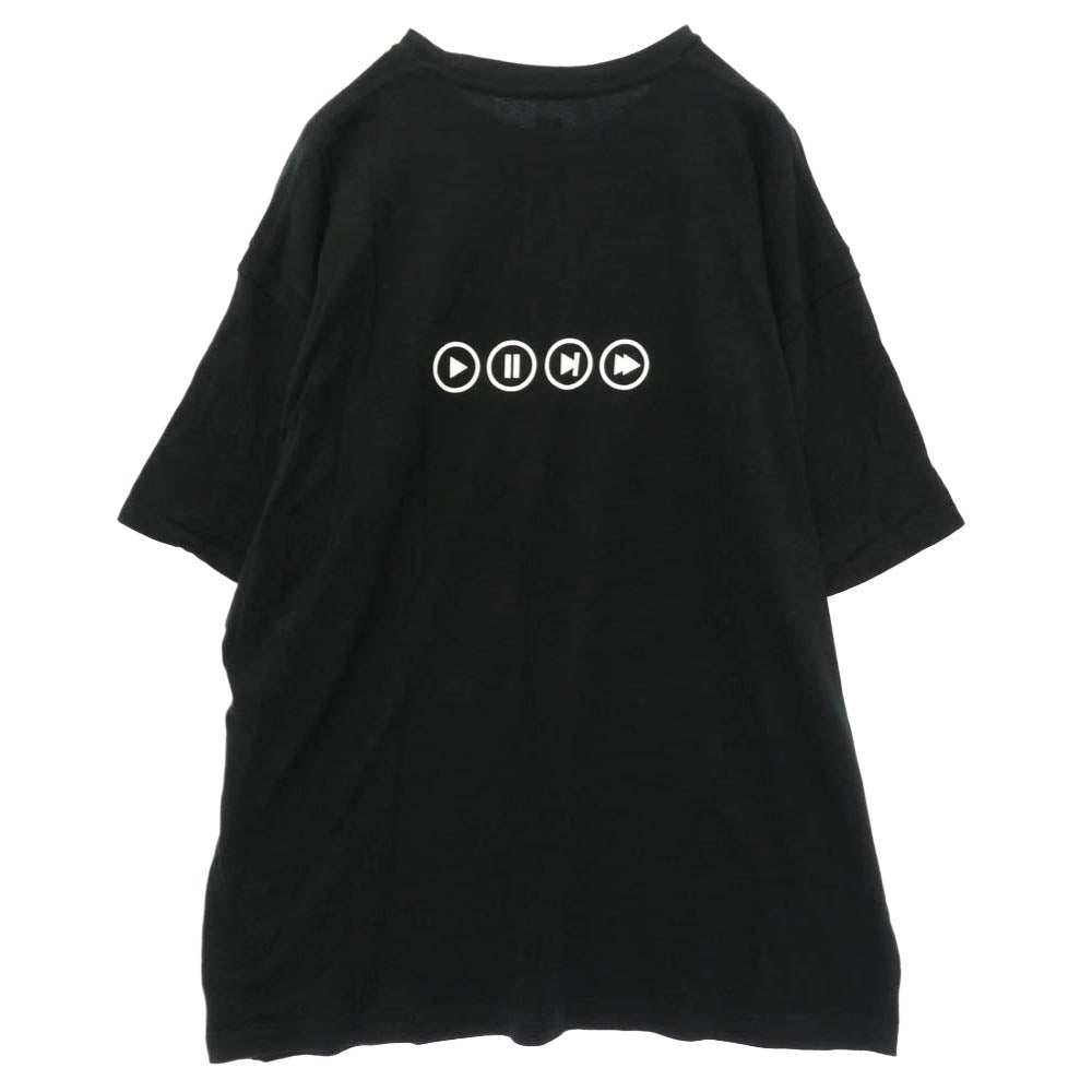 SEQUEL シークエル SQ-22AW-ST-09 音符 プリント 半袖 Tシャツ ブラック系 XL【中古】