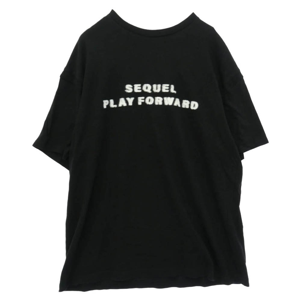 SEQUEL シークエル SQ-23AW-ST-12 ロゴプリント 半袖 Tシャツ ブラック系 XL【中古】