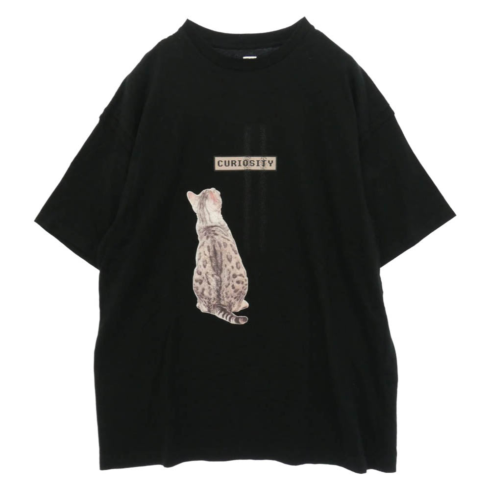 SEQUEL シークエル 24SS SQ-24SS-ST-05 キャット フォト プリント 半袖 Tシャツ ブラック系 XXL【中古】