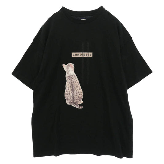 SEQUEL シークエル 24SS SQ-24SS-ST-05 キャット フォト プリント 半袖 Tシャツ ブラック系 XXL【中古】