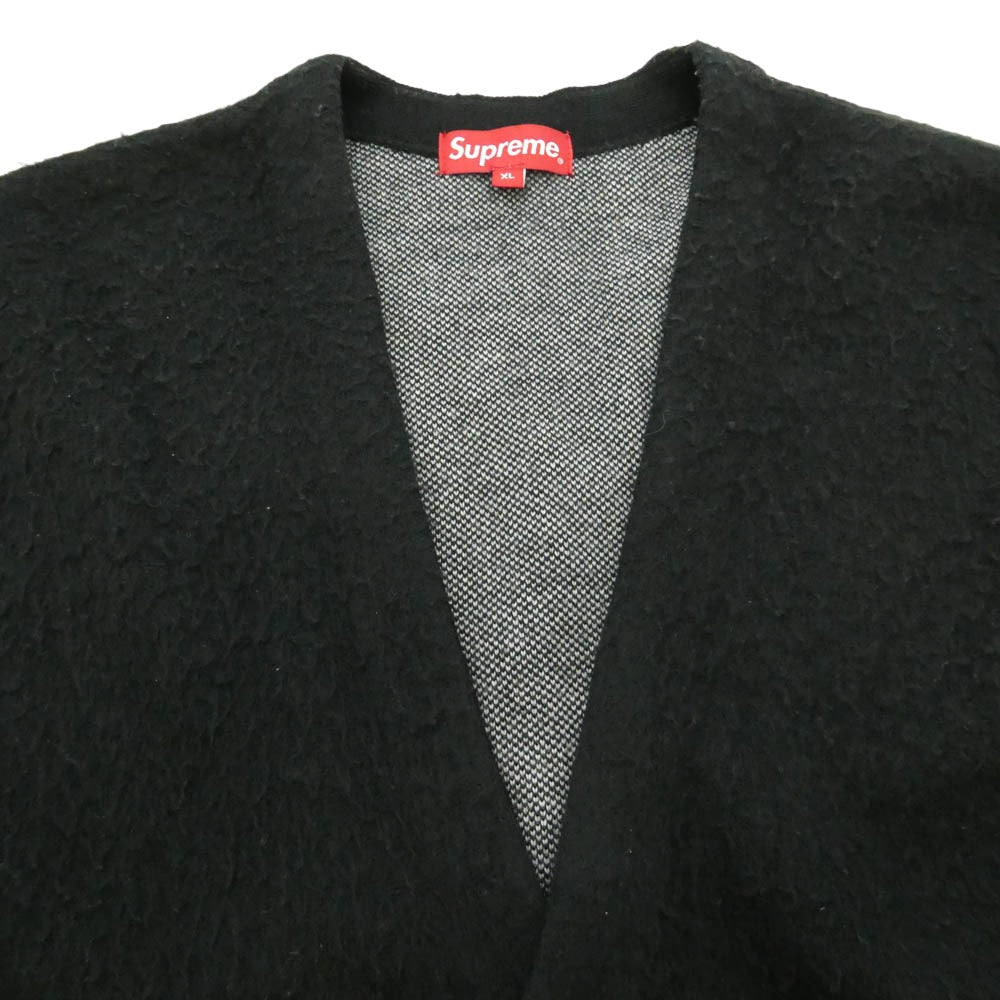 Supreme シュプリーム 21SS Brushed Checkerboard Cardigan ブロック チェック カーディガン ブラック系 XL【中古】