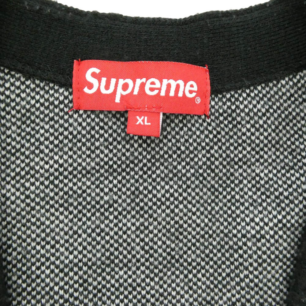 Supreme シュプリーム 21SS Brushed Checkerboard Cardigan ブロック チェック カーディガン ブラック系 XL【中古】