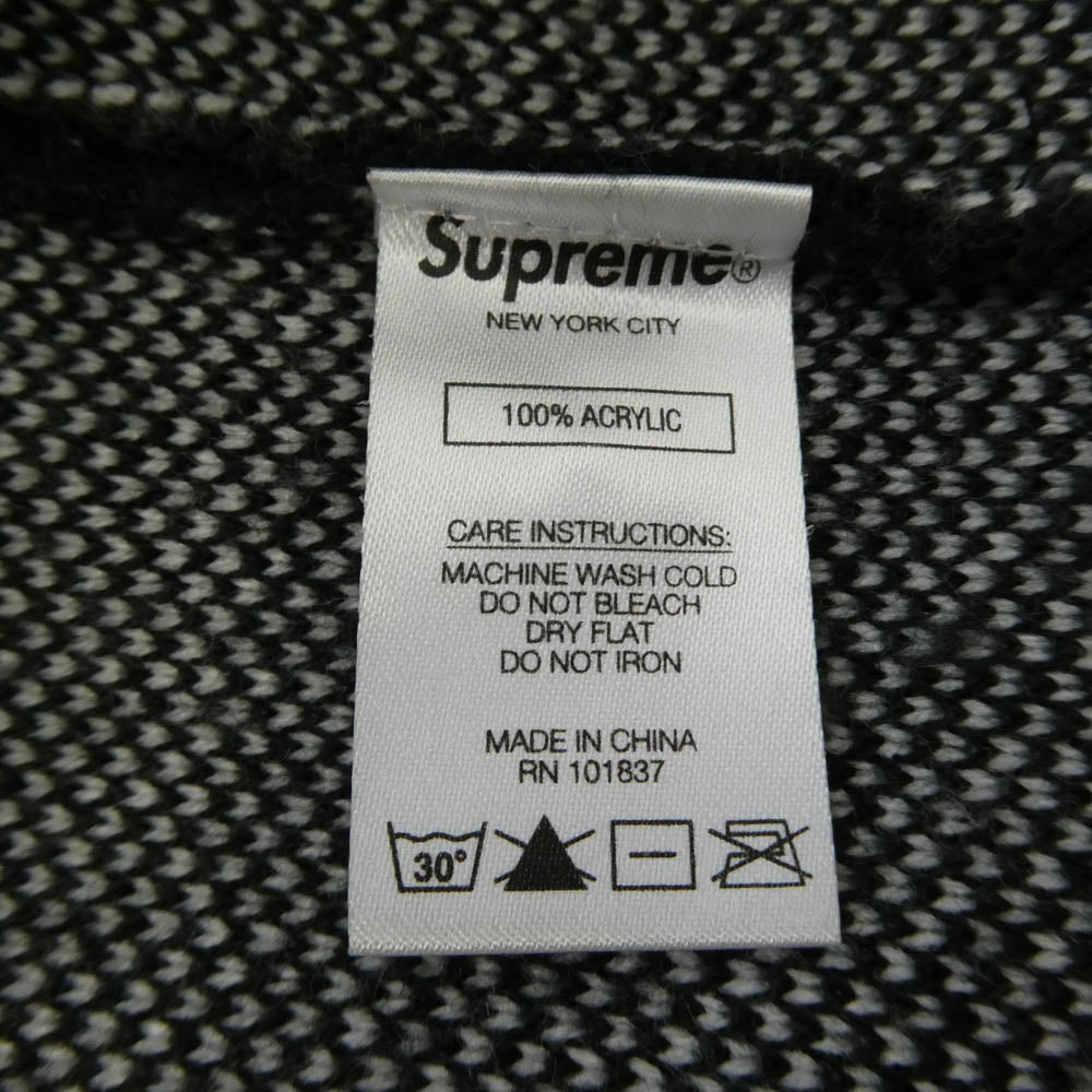 Supreme シュプリーム 21SS Brushed Checkerboard Cardigan ブロック チェック カーディガン ブラック系 XL【中古】