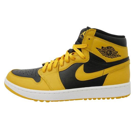 NIKE ナイキ DQ0660-700 Air Jordan 1 High Golf Pollen エアジョーダン1 ハイ ゴルフ パラン ハイカット スニーカー イエロー系 ブラック系 29cm【極上美品】【中古】