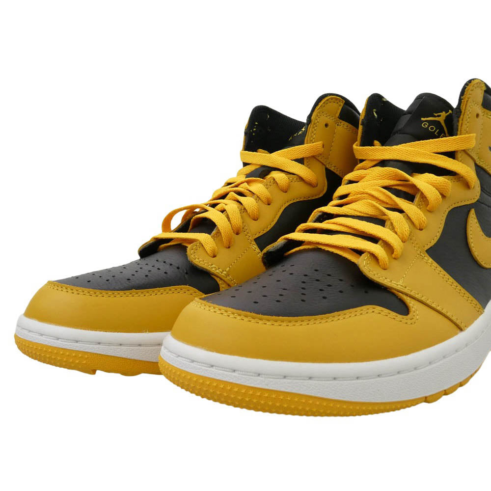 NIKE ナイキ DQ0660-700 Air Jordan 1 High Golf Pollen エアジョーダン1 ハイ ゴルフ パラン ハイカット スニーカー イエロー系 ブラック系 29cm【極上美品】【中古】