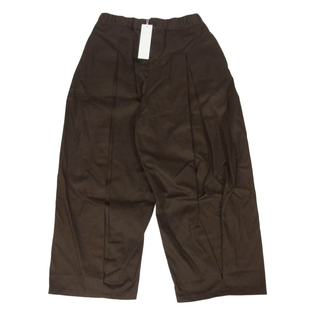 セイジネーション BOX PLEAT TROUSER ボックス プリーツ ワイド トラウザーズ パンツ ブラウン系 XL【中古】