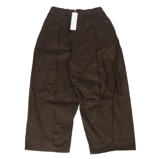 セイジネーション BOX PLEAT TROUSER ボックス プリーツ ワイド トラウザーズ パンツ ブラウン系 XL【中古】