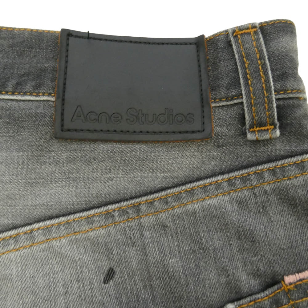 ACNE STUDIOS アクネストゥディオズ B00396 2023M FN Black Trafalgar Super Buggy Fit Denim Pants ヴィンテージ加工 トラファルガー スーパーバギー デニムパンツ ジーンズ グレー系 CN185/92A EUR52 【中古】