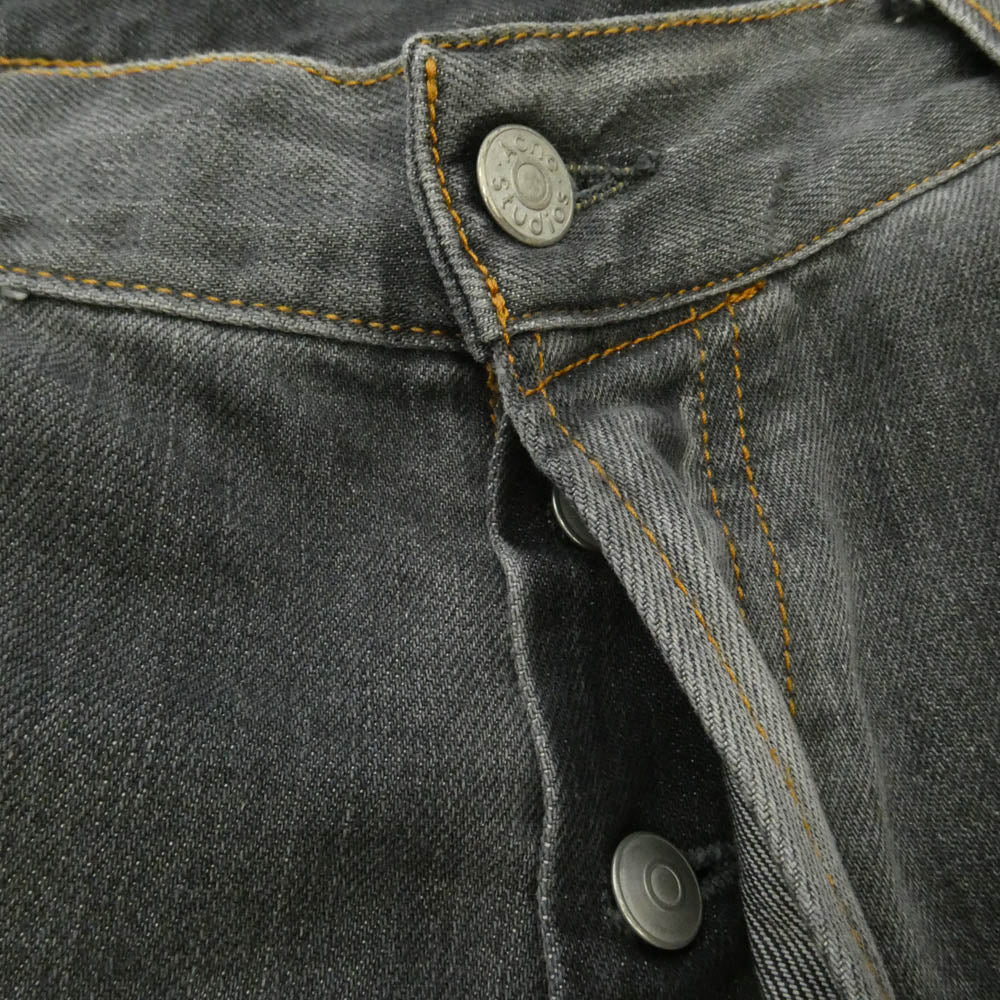 ACNE STUDIOS アクネストゥディオズ B00396 2023M FN Black Trafalgar Super Buggy Fit Denim Pants ヴィンテージ加工 トラファルガー スーパーバギー デニムパンツ ジーンズ グレー系 CN185/92A EUR52 【中古】