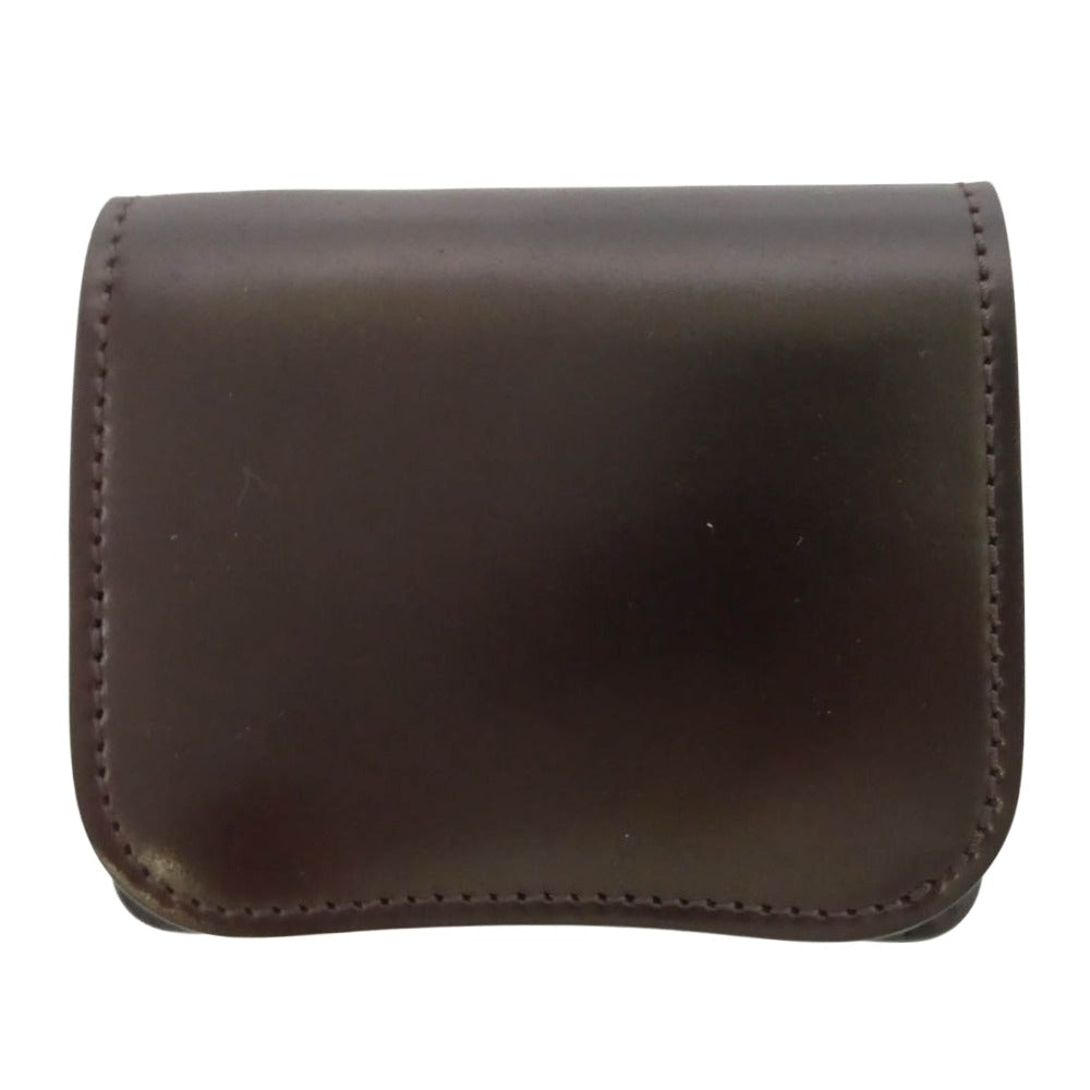 WILDSWANS ワイルドスワンズ PALM V2 ホーウィン社製 シェルコードバン ミニウォレット 財布 ＃8 バーガンディ ダークブラウン系【極上美品】【中古】