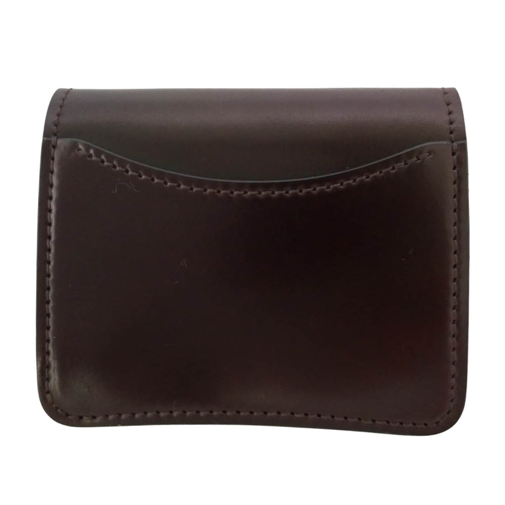 WILDSWANS ワイルドスワンズ PALM V2 ホーウィン社製 シェルコードバン ミニウォレット 財布 ＃8 バーガンディ ダークブラウン系【極上美品】【中古】