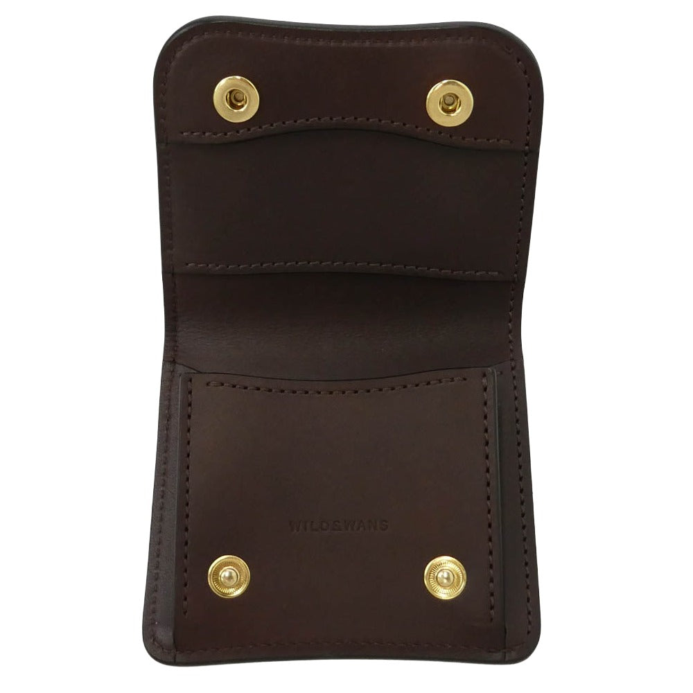 WILDSWANS ワイルドスワンズ PALM V2 ホーウィン社製 シェルコードバン ミニウォレット 財布 ＃8 バーガンディ ダークブラウン系【極上美品】【中古】