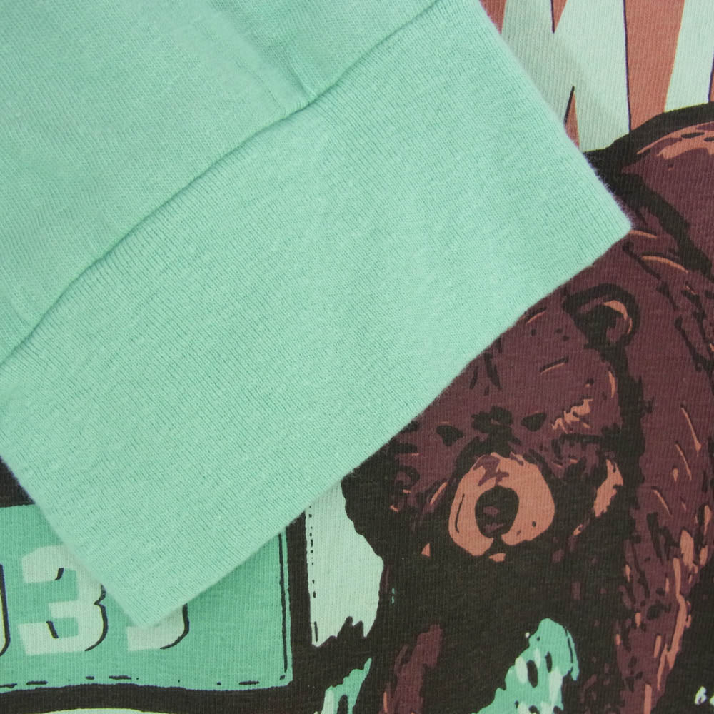 HUMAN MADE ヒューマンメイド 25SS HM29CS024 GRAPHIC L/S T-SHIRT グラフィック ベアープリント 長袖 Tシャツ ライトグリーン系 XL【中古】