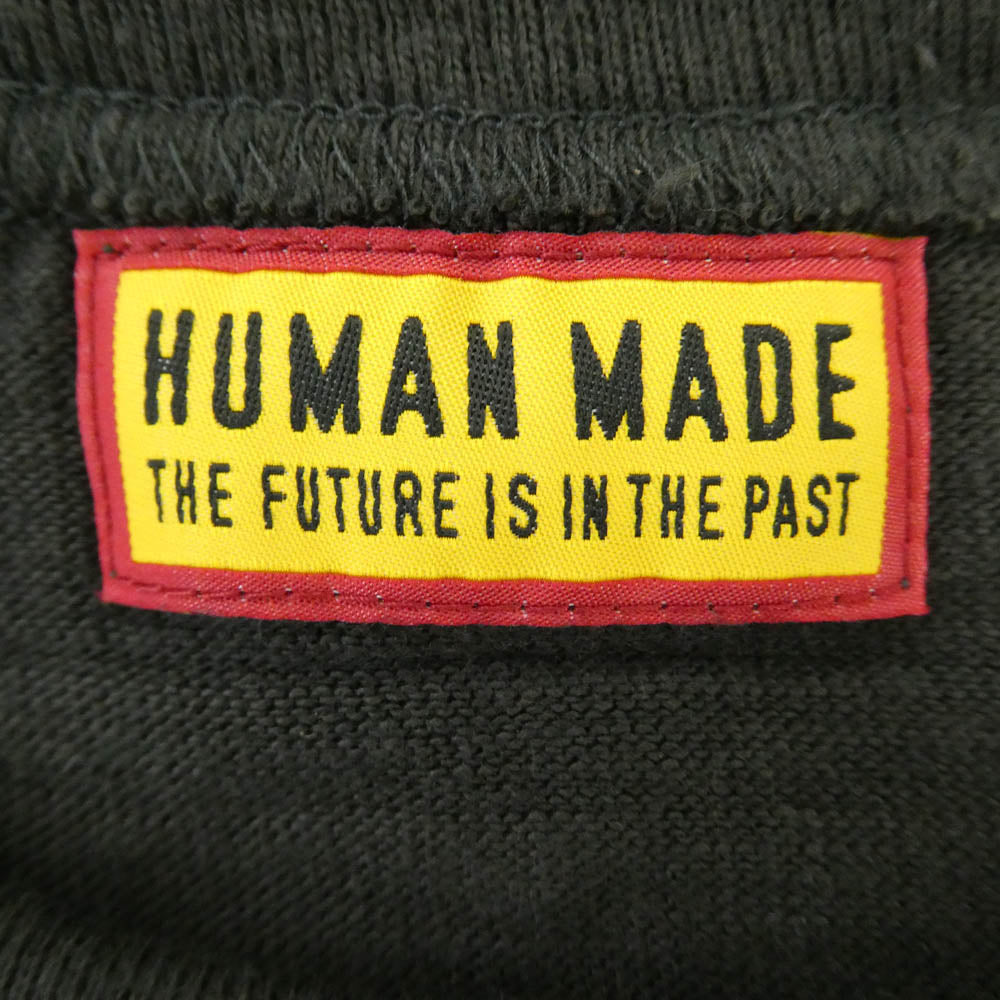 HUMAN MADE ヒューマンメイド 25SS HM29TE012 GRAPHIC T-SHIRT Duck Dry Alls ハート ダック カモ プリント 半袖 Tシャツ ブラック系 XL【中古】