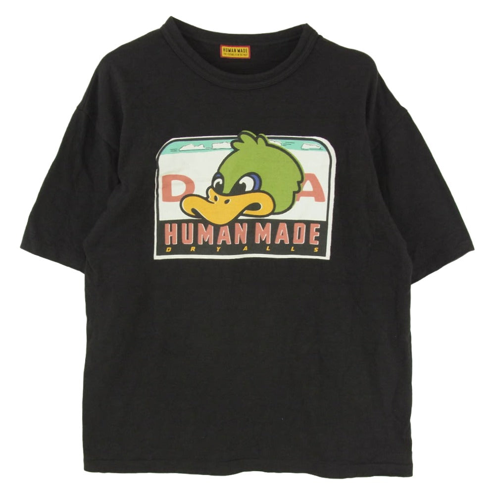 HUMAN MADE ヒューマンメイド 25SS M-GTS-BLK-TS03-JP Graphic T-Shirt Dry Alls ダック カモ フェイス プリント 半袖 Tシャツ ブラック系 XL【中古】