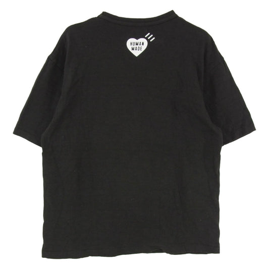 HUMAN MADE ヒューマンメイド 25SS M-GTS-BLK-TS03-JP Graphic T-Shirt Dry Alls ダック カモ フェイス プリント 半袖 Tシャツ ブラック系 XL【中古】