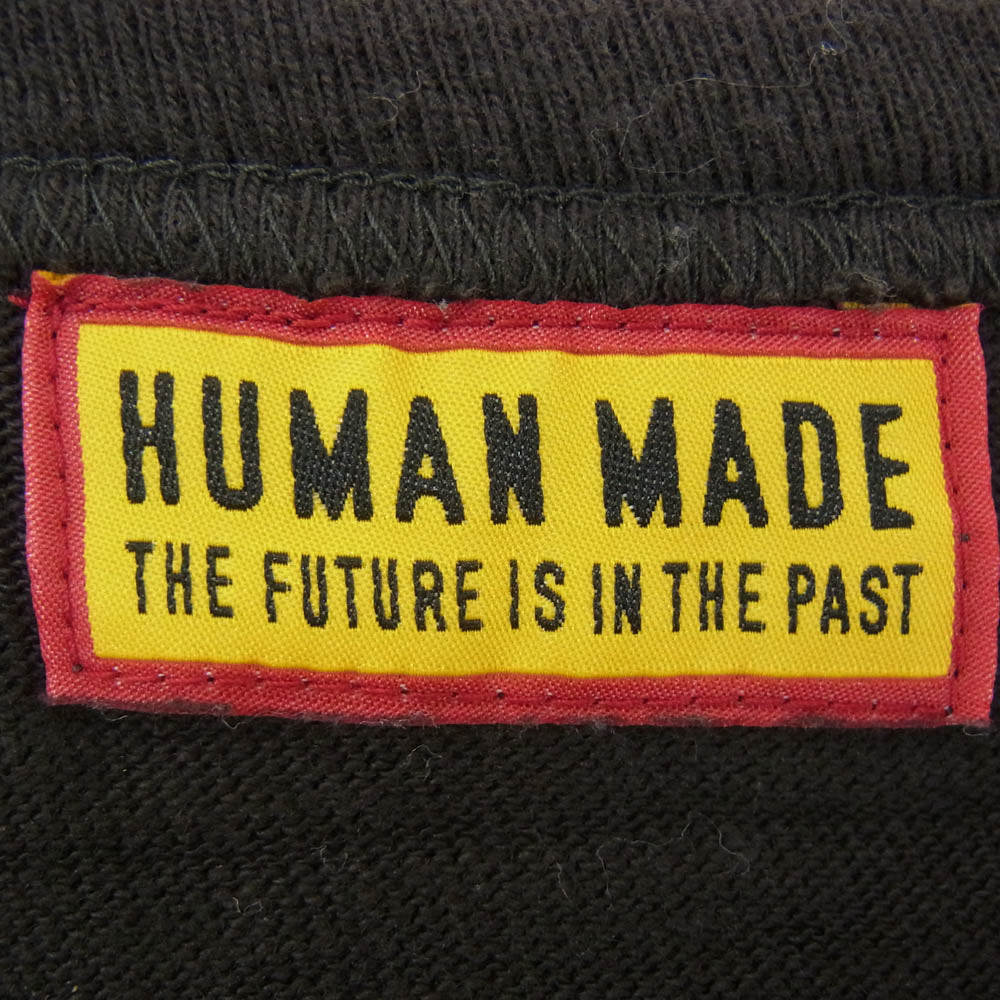 HUMAN MADE ヒューマンメイド 25SS M-GTS-BLK-TS03-JP Graphic T-Shirt Dry Alls ダック カモ フェイス プリント 半袖 Tシャツ ブラック系 XL【中古】