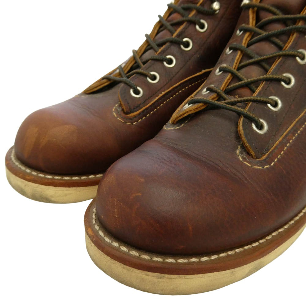 RED WING レッドウィング 2906 LINEMAN BOOTS ラインマン ブーツ ブラウン系 42 US9【中古】