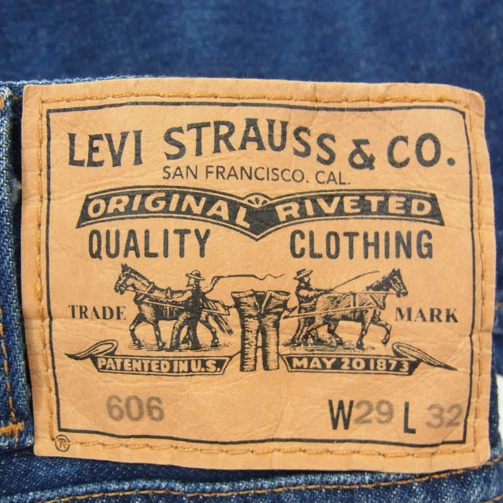 Levi's リーバイス LVC 606 BIGE オレンジタブ ジーンズ デニムパンツ W29 L32 インディゴブルー系 29【中古】