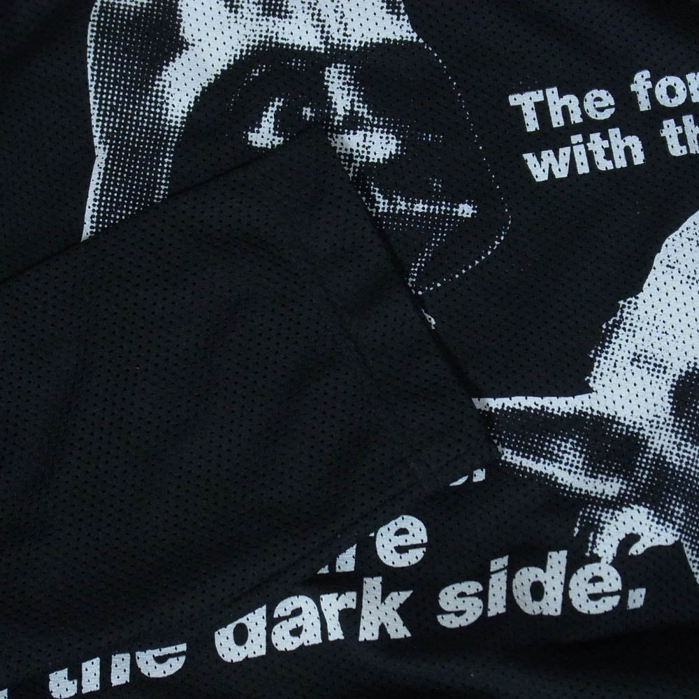 COMME des GARCONS コムデギャルソン W20127 SHIRT コムデギャルソンシャツ x STARWARS スターウォーズ ヨーダ ダースベイダー プリント メッシュ プルオーバー パーカー フーディー ブラック系 M【美品】【中古】