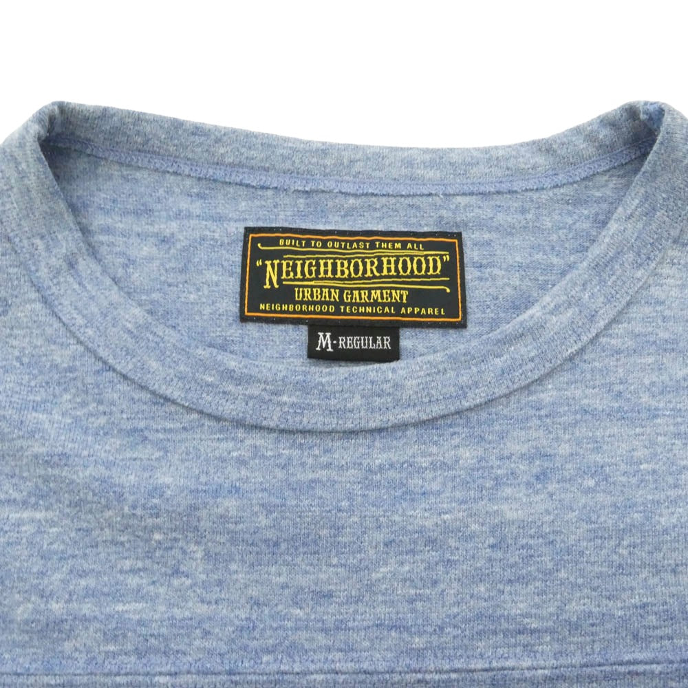 NEIGHBORHOOD ネイバーフッド 11AW 112ATNH-CSM01 CALIF 69 FB ECR CREW 3Q カリフ クルーネック 七分袖 カットソー ライトブルー系 M【中古】
