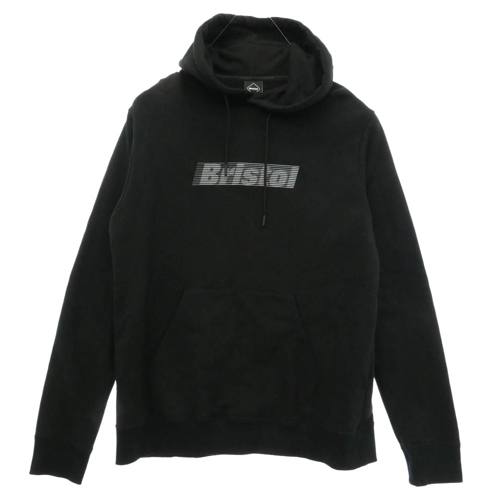 F.C.R.B. エフシーアールビー 25SS FCRB-250079 EFFECT LINE LOGO TEAM SWEAT HOODIE エフェクト ライン ロゴ チーム スウェット フーディー パーカー ブラック系 XL【中古】
