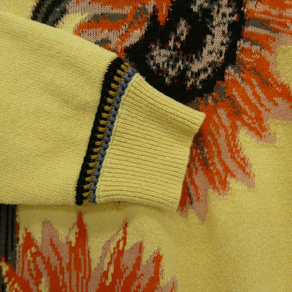 Paul Smith ポール・スミス 123407 143X Sunflower ひまわり サンフラワー クルーネック ニット イエロー系 M【中古】